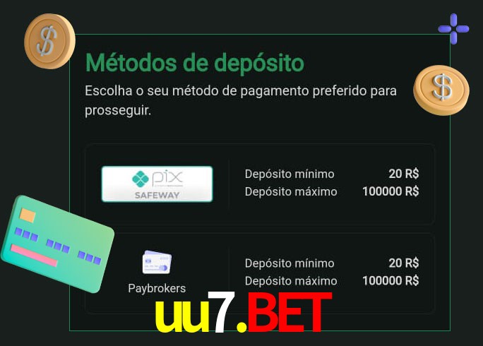 O cassino uu7.bet oferece uma grande variedade de métodos de pagamento